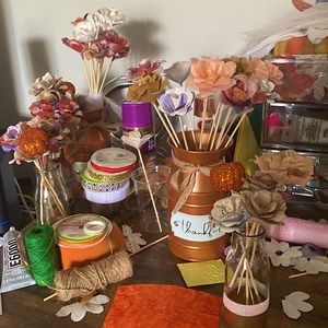 Hand made paper roses